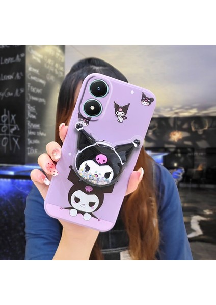 Telefon Kılıfı Vivo Y02s Dönen Standlı Parıltılı Telefon Kılıfı (Yurt Dışından)