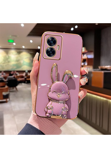 Oppo Realme C55 Braketli Elektroliz Telefon Kılıfı (Yurt Dışından)