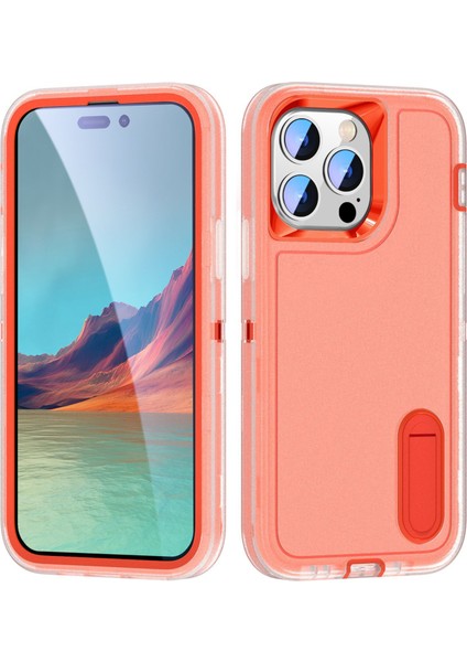İphone 12 Pro Max Standlı Sağlam Kauçuk Telefon Kılıfı (Yurt Dışından)