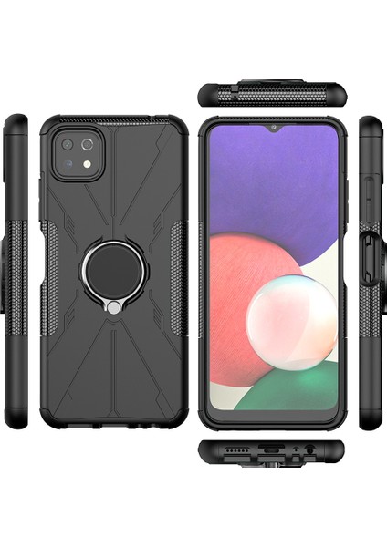 Samsung Galaxy A22 5g Halkalı Standlı Telefon Kılıfı (Yurt Dışından)
