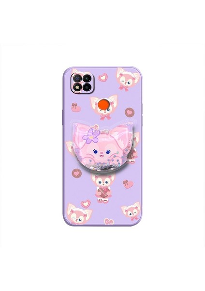 Telefon Kılıfı Xiaomi Redmi 9c Dönen Standlı Parıltılı Telefon Kılıfı (Yurt Dışından)