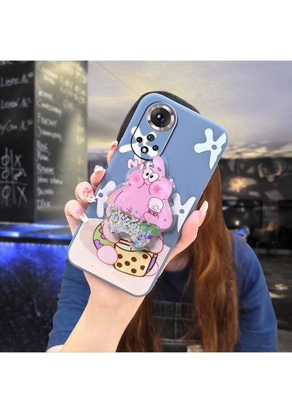 Telefon Kılıfı Huawei Honor 50 Pro/Nova9 Pro Dönen Standlı Parıltılı Telefon Kılıfı (Yurt Dışından)