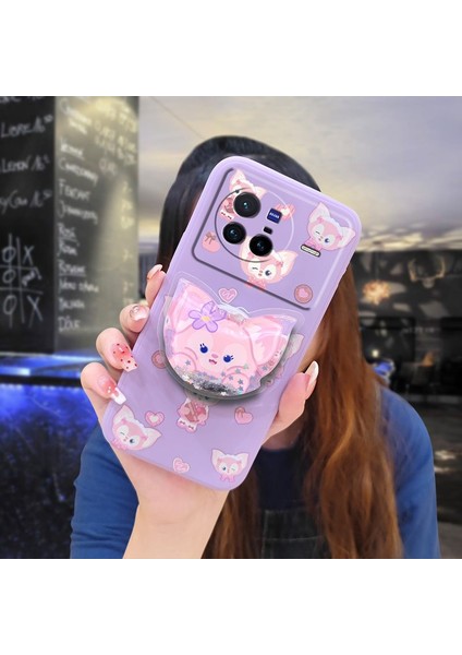 Telefon Kılıfı Vivo X80 Dönen Standlı Parıltılı Telefon Kılıfı (Yurt Dışından) fiyatları