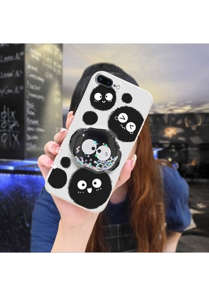 Telefon Kılıfı Iphone 7/8 Plus Dönen Standlı Parıltılı Telefon Kılıfı (Yurt Dışından)