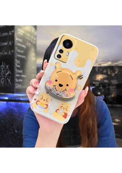 Telefon Kılıfı Xiaomi 12 Lite Dönen Standlı Parıltılı Telefon Kılıfı (Yurt Dışından)