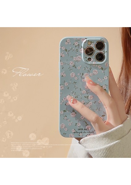 Iphone 12 Pro Retro Floral Silicone Phone Case (Yurt Dışından)