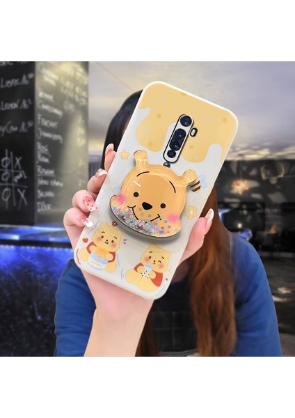 Telefon Kılıfı Oppo Reno 2 Dönen Standlı Parıltılı Telefon Kılıfı (Yurt Dışından)