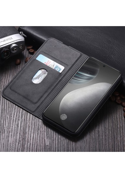 Oppo Realme C55 Deri Manyetik Telefon Kılıfı (Yurt Dışından)