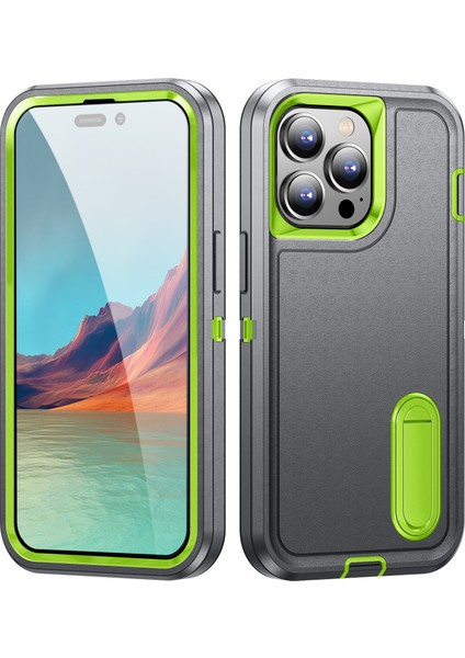 İphone X/Xs Standlı Sağlam Kauçuk Telefon Kılıfı (Yurt Dışından)