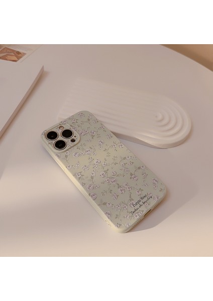 Iphone 14 Pro Retro Floral Silicone Phone Case (Yurt Dışından)
