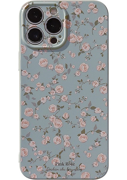 Iphone 12 Pro Max Retro Floral Silicone Phone Case (Yurt Dışından)