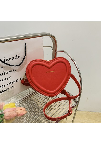 Aşk Çantası, Kalp Şeklinde Omuz Çapraz Çanta, Kızlar Için Sevimli Mini Çanta (Yurt Dışından)