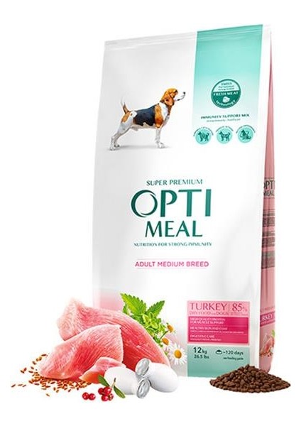 Hindi Etli Orta Irk Yetişkin Köpek Maması 12 kg