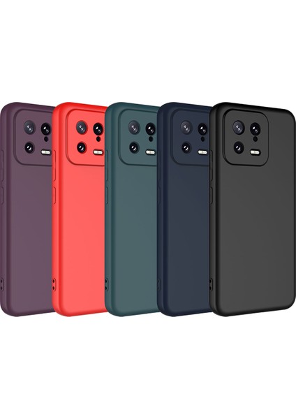 Case 4U Xiaomi Mi 13 Kılıf Kamera Korumalı Içi Kadife Logosuz Mara Lansman Silinebilir Koyu Yeşil