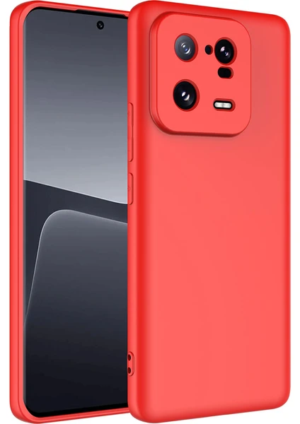 Case 4U Xiaomi Mi 13 Pro Kılıf Kamera Korumalı Içi Kadife Logosuz Mara Lansman Silinebilir Kırmızı