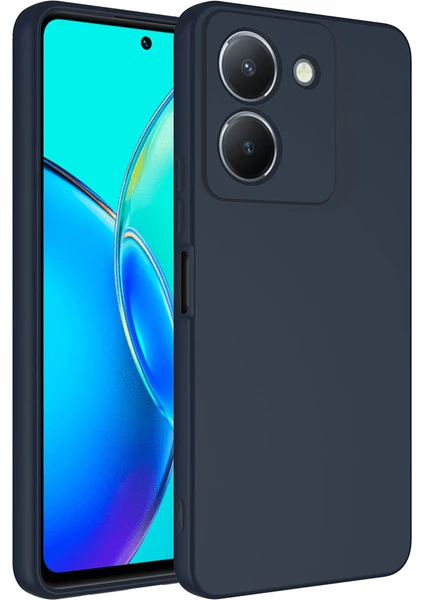 Case 4U Vivo Y36 4g Kılıf Kamera Korumalı Içi Kadife Logosuz Mara Lansman Silinebilir Lacivert