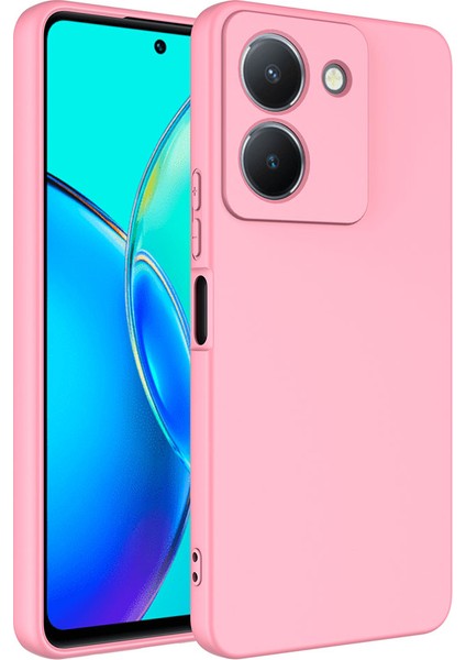 Vivo Y36 4g Kılıf Kamera Korumalı Içi Kadife Logosuz Mara Lansman Silinebilir Pembe