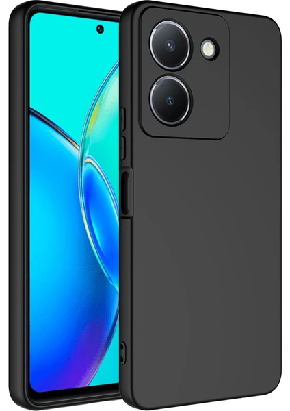 Case 4U Vivo Y36 4g Kılıf Kamera Korumalı Içi Kadife Logosuz Mara Lansman Silinebilir Siyah