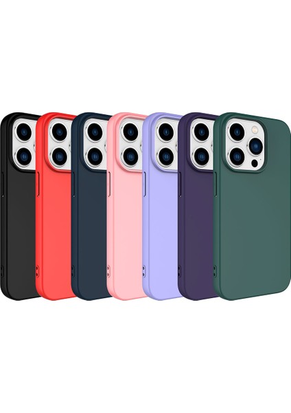 Case 4U Apple iPhone 15 Pro Max Kılıf Içi Kadife Logosuz Lsr Lansman Silinebilir Arka Kapak Kırmızı