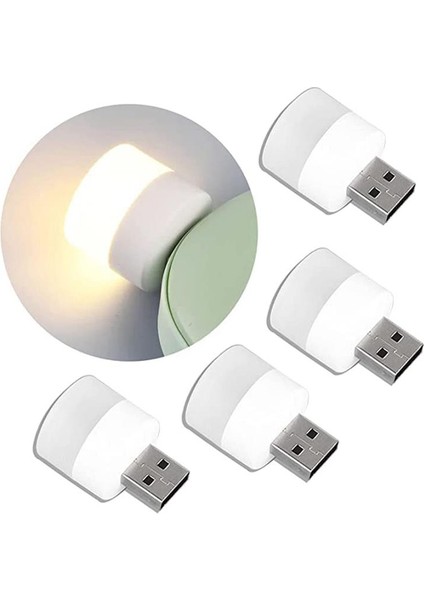 Mini USB Gece Lambası Sarı Işık Göz Koruma Kitap Okuma Lambası USB Fiş Bilgisayar Mobil Güç Şarj LED Gece Lambası