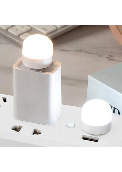 Mini USB Gece Lambası Sarı Işık Göz Koruma Kitap Okuma Lambası USB Fiş Bilgisayar Mobil Güç Şarj LED Gece Lambası