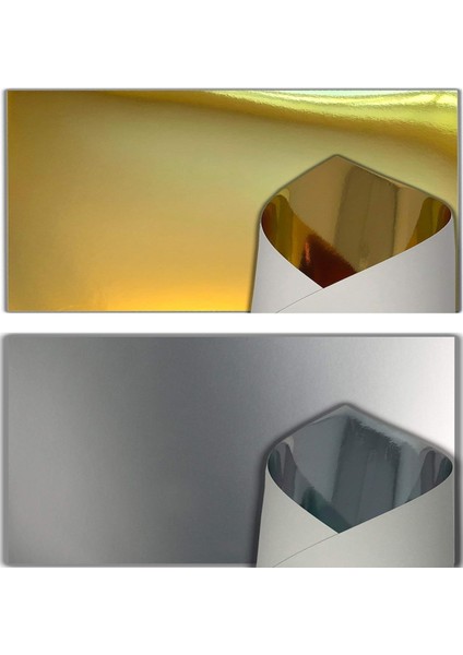 Roco Paper Aynalı Metalik Altın ve Gümüş Fon Karton Seti fiyatları