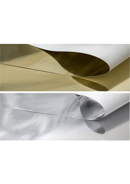 Roco Paper Aynalı Metalik Altın ve Gümüş Fon Karton Seti indirimleri