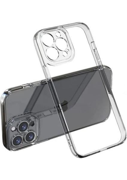 Iphone 15 Pro Max Kılıf Silikon Kamera Lens Korumalı Şeffaf