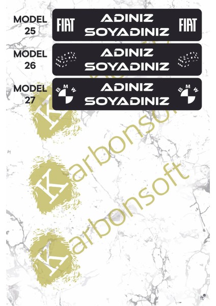 Karbon Soft Kişiye Özel Ahşap Dekor Plaka, Araba Plaka, Isimli Plaka, Cam Önü Plakası, Aksesuar Plaka Mdf fiyatları