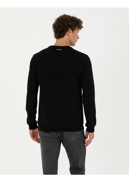 Pierre Cardin Erkek Siyah Regular Fit Sweatshirt 50272515-VR046