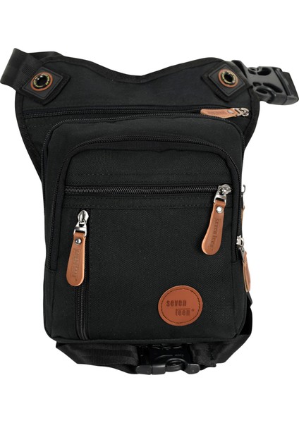 Çok Gözlü Su Geçirmez Siyah Bel Bacak Omuz Motorcu Çantası fırsatları