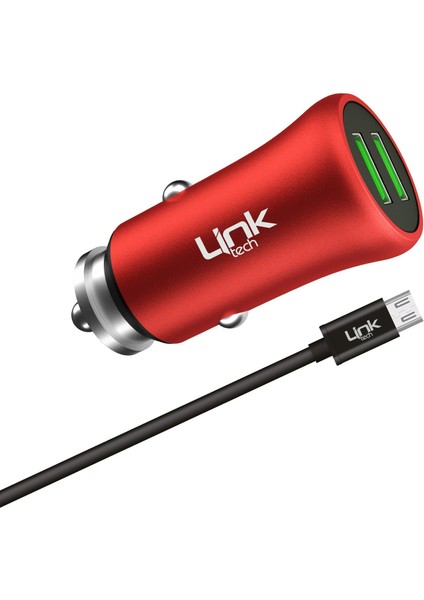 M581 12W 2.4A Metal Araç Şarj Aleti ve Micro USB Kablo Set