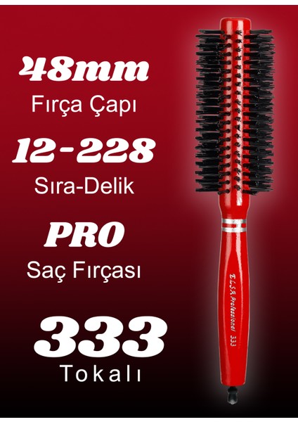 Professional 333 Tokalı Kırmızı Saç Fırçası modelleri
