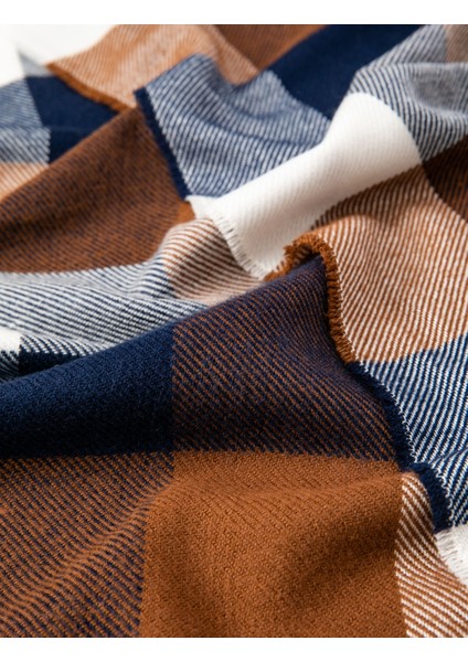 Ekose Desenli Atkı Püskül Detaylı modelleri