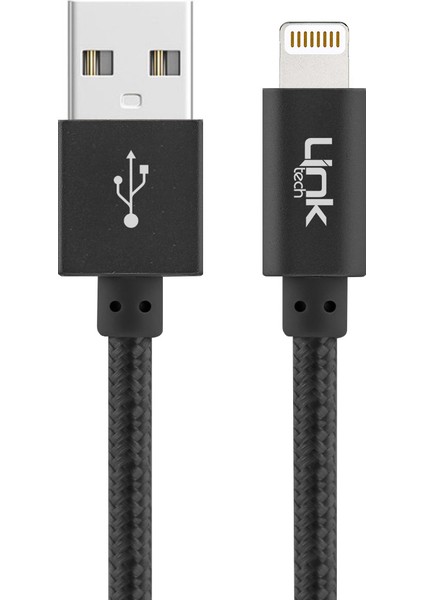 Linktech K544 Safe Lightning USB Örgü Metal Data/şarj Kablosu 30CM