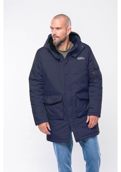 K235 Erkek Lacivert Kapşonlu Parka fiyatları