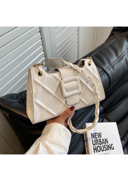 Basit Dokulu ve Çapraz Çantalı, Kadınlar Için Şık, Rahat Omuz Çantası (Yurt Dışından)