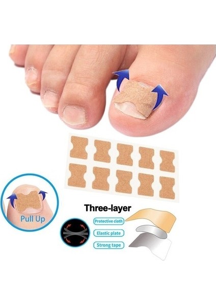 10 Çıkartma Tutkalsız Ortodontik Tırnak Çıkartmaları Çift Taraflı Yapışkan Şeritler Tırnak Oluğu Düzeltici Pull-On Çıkartmalar Tırnak Kakma Pedikür Araçları (Yurt Dışından) fırsatları