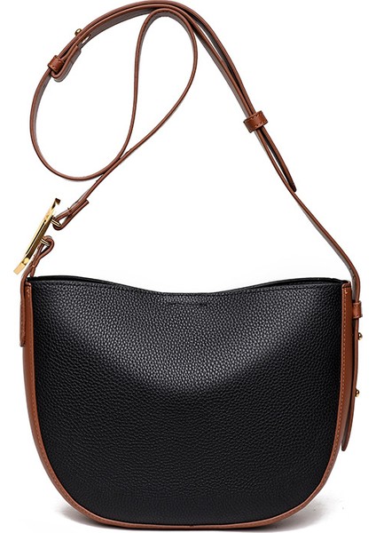 Hakiki Deri Kova Çanta Moda Omuz Crossbody Çanta Kadınlar Için Ilk Katman Inek Derisi Çanta (Yurt Dışından)