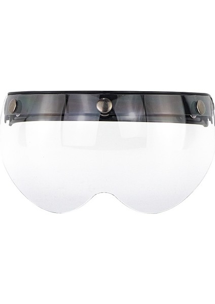 Motosiklet Kask Lensi Harley Retro Yarım Kask W Lens Üç Düğmeli Kask Aksesuarları Uçuş Kaskı Emniyet Lensi (Yurt Dışından)