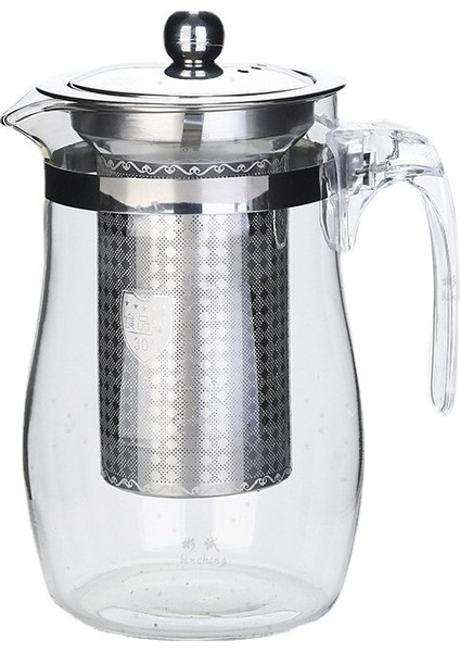 Puffy Cup Çiçek Çaydanlık 304 Paslanmaz Çelik Punch Iç Filtre Cam Demlik Çay Su Ayırıcı Çay Seti (Yurt Dışından)