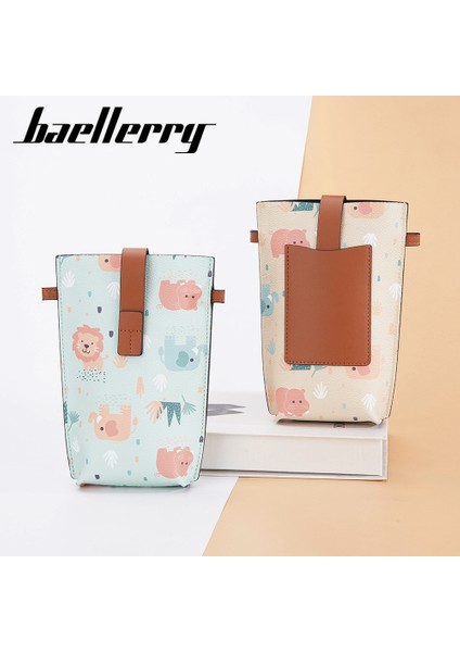 Baellerry Yeni Kadın Mini Cep Telefonu Çantası Kore Versiyonu Küçük Taze Hayvan Baskı Messenger Omuzdan Askili Çanta (Yurt Dışından) fırsatları