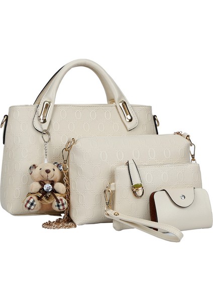 Kadın Çantası Dört Parçalı Set Anne Çantası Tek Omuz Crossbody (Yurt Dışından)