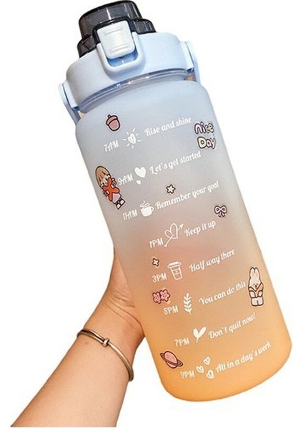 Dmxtop 2000 ml Büyük Kapasiteli Spor Su Şişesi (Yurt Dışından)