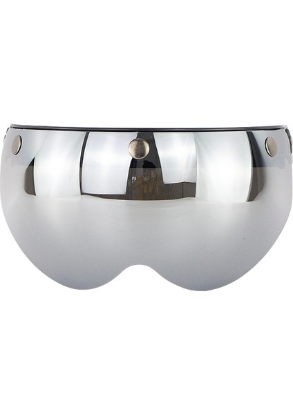Motosiklet Kask Lensi Harley Retro Yarım Kask W Lens Üç Düğmeli Kask Aksesuarları Uçuş Kaskı Emniyet Lensi (Yurt Dışından)
