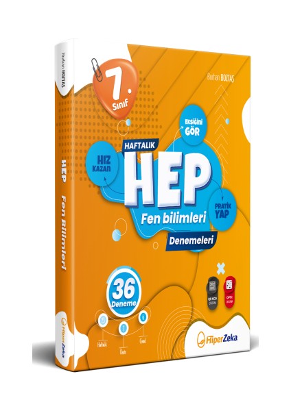 Hiper Zeka Yayınları 7. Sınıf Haftalık Hep Fen Bilimleri 36 Deneme