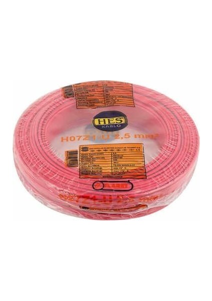 Hes,hes 2,5 H.free Nya Kablo Kırmızı Kangal