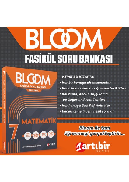 7. Sınıf 4'lü Bloom Tüm Dersler Set 32 Fasikül Soru Bankası (Kolaydan Zora Yeni Nesil Sorular)