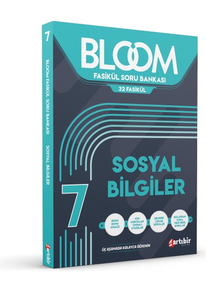 7. Sınıf Sosyal Bilgiler Bloom 32 Fasikül Soru Bankası (Kolaydan Zora Yeni Nesil Sorular)