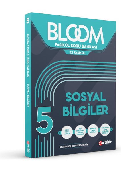 5. Sınıf Sosyal Bilgiler Bloom 32 Fasikül Soru Bankası (Kolaydan Zora Yeni Nesil Sorular)